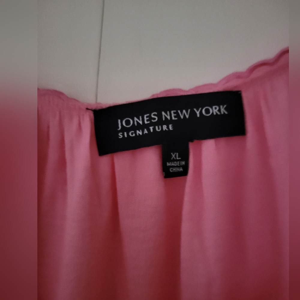 NWT Jones New York Signature Dusty Rose Pink Top Sz XL - Picture 3 of 4